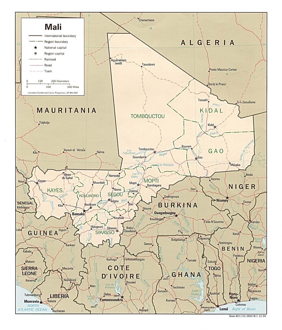 Kaart Mali riik
