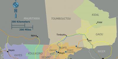 Mali geograafia kaart